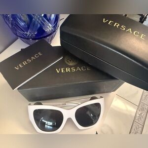 Versace Bold White Sunglasses